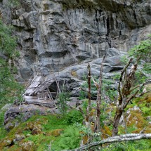 Broken shelter on the ancient trade route
